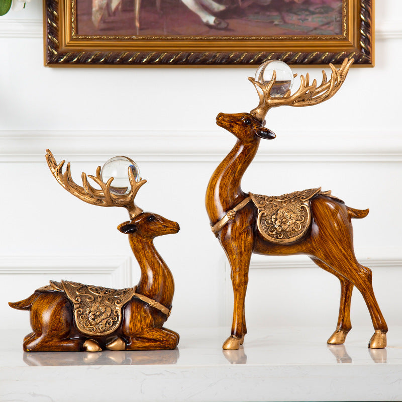 Entrance TV Cabinet Living Room Decoration Decoration Sika Deer Creative Home Accessories