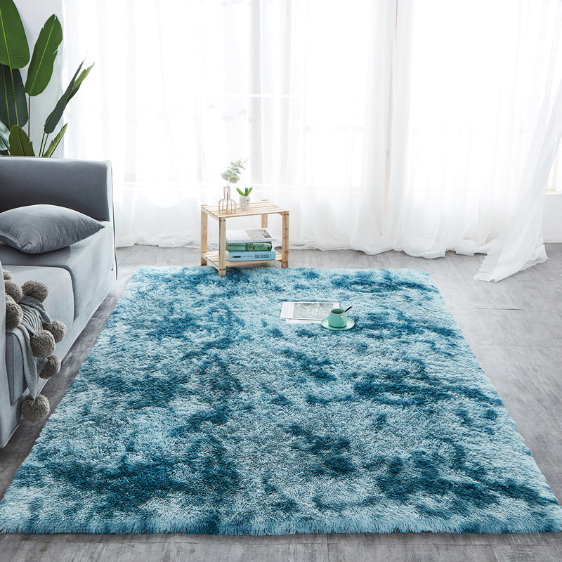 Tapis en laine teints par nouage, tapis de salon à poils PV unis