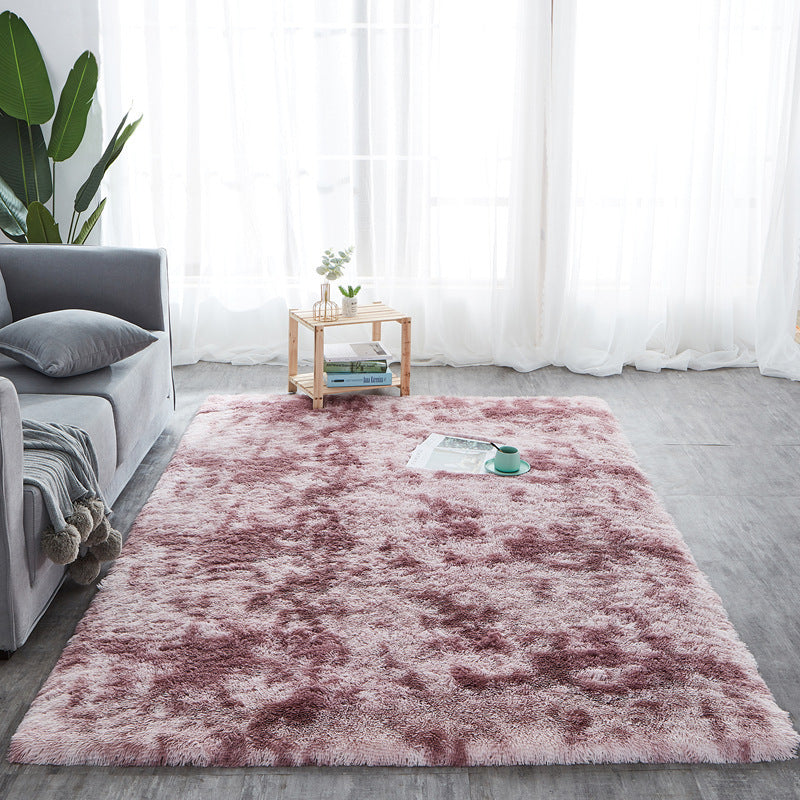 Tapis en laine teints par nouage, tapis de salon à poils PV unis