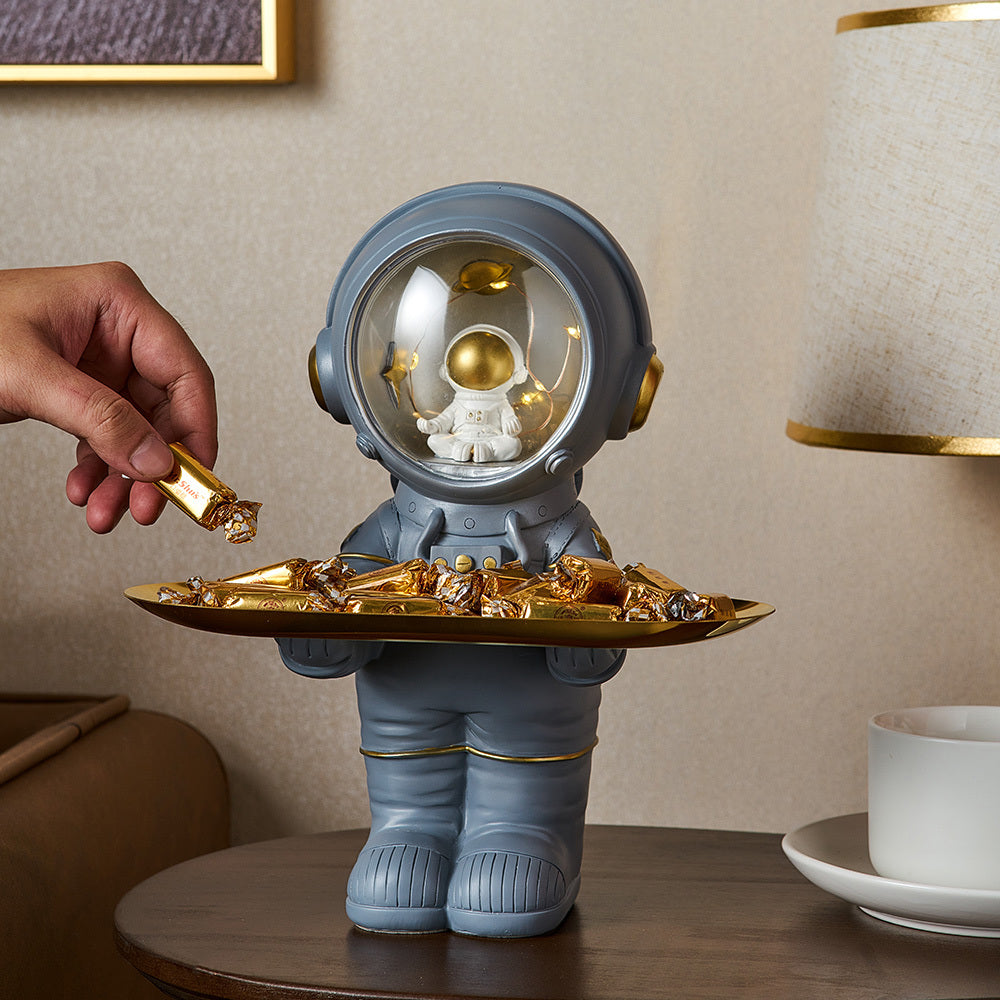 Entrance Entrance Key Storage Decoration Living Room Light Luxury Decoration Creative Spaceman Tray