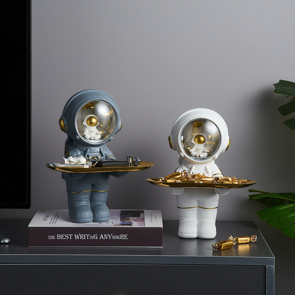 Entrance Entrance Key Storage Decoration Living Room Light Luxury Decoration Creative Spaceman Tray