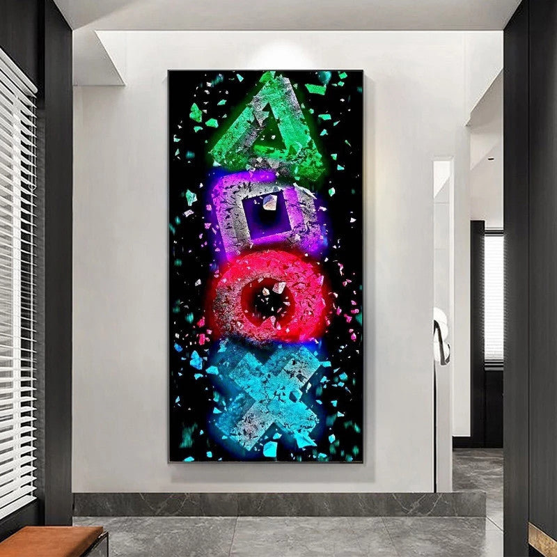 Gamer Room Canvas Painting Arena Game Poster