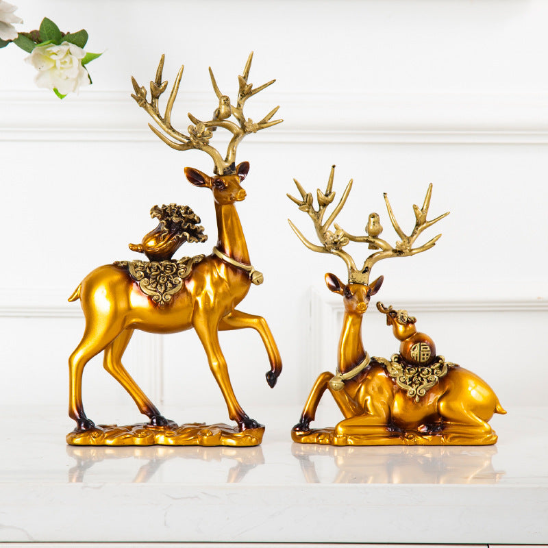 Entrance TV Cabinet Living Room Decoration Decoration Sika Deer Creative Home Accessories