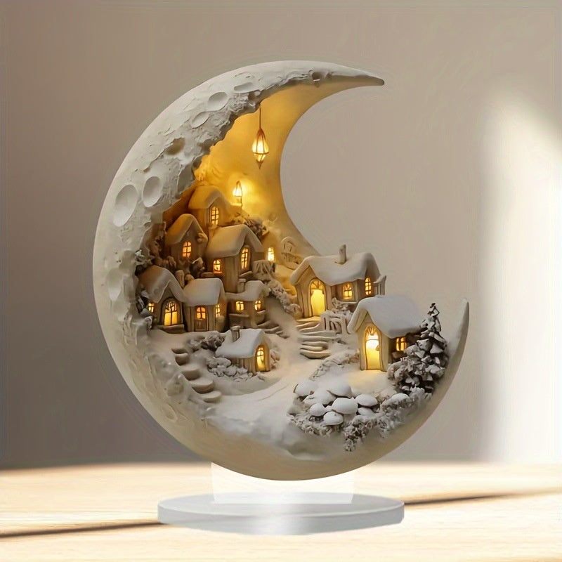 Moon Snow House Desktop Living Room Bedroom Decoration Room Decoration