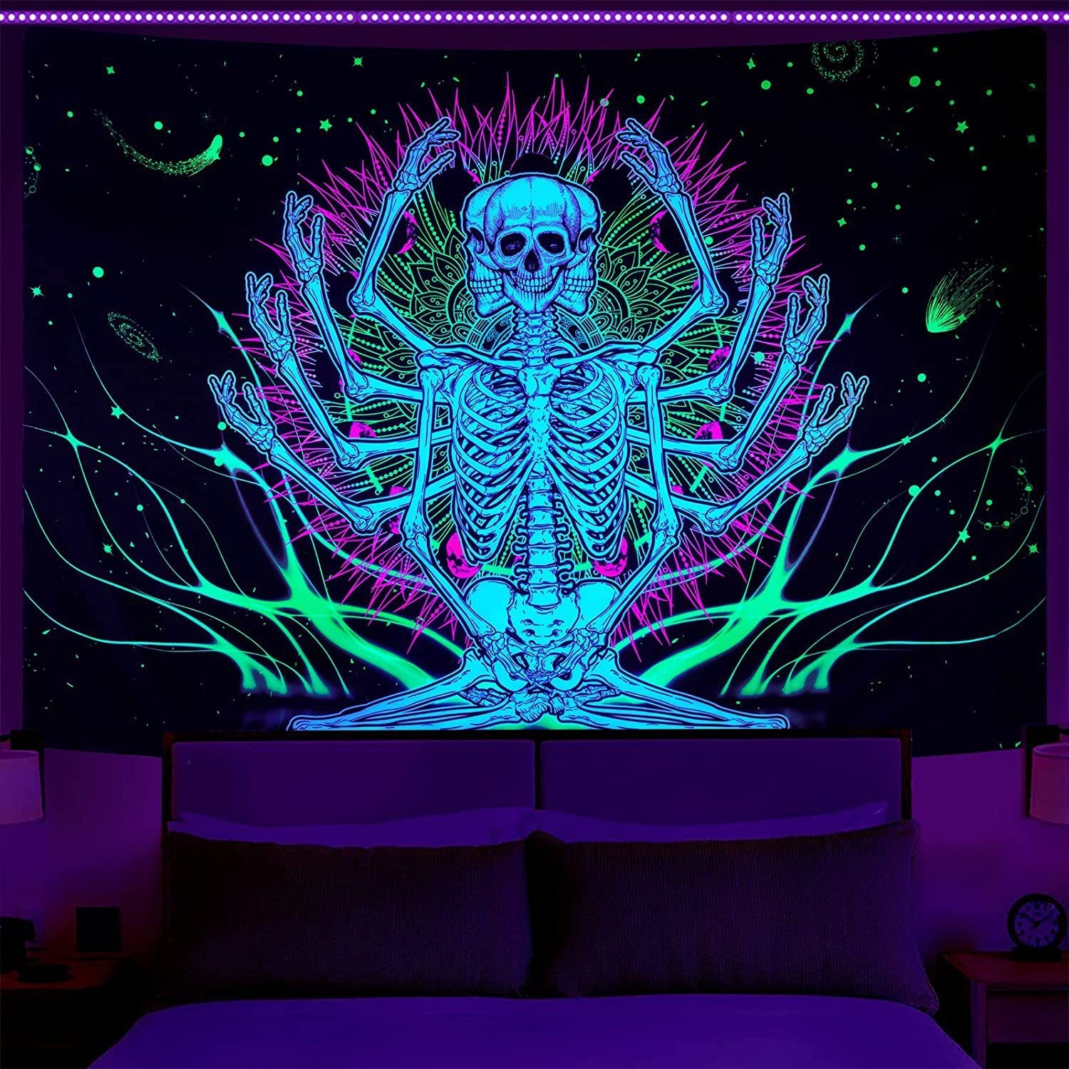 Purple Light Wall Decoration Room Background Cloth