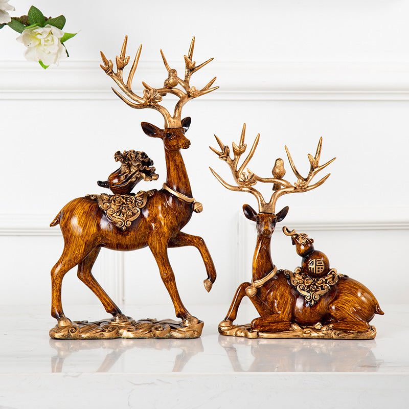 Entrance TV Cabinet Living Room Decoration Decoration Sika Deer Creative Home Accessories