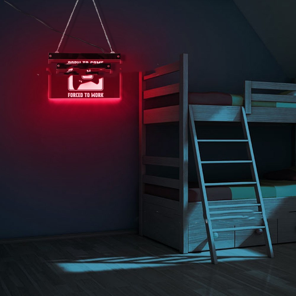 Éclairage LED néon pour chambre d'enfant avec logo de contrôleur de console de jeu