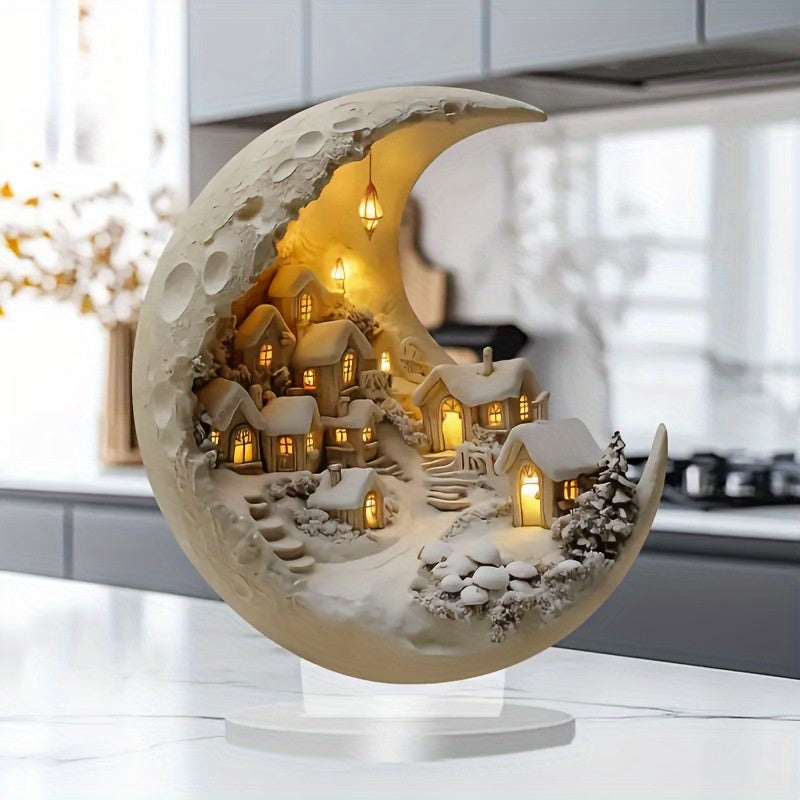 Moon Snow House Desktop Living Room Bedroom Decoration Room Decoration