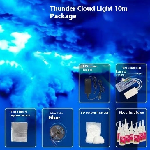 Barre de décoration de salle d'évasion créative et intelligente avec lumière Thundercloud