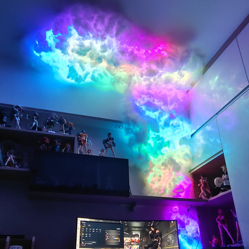 Barre de décoration de salle d'évasion créative et intelligente avec lumière Thundercloud