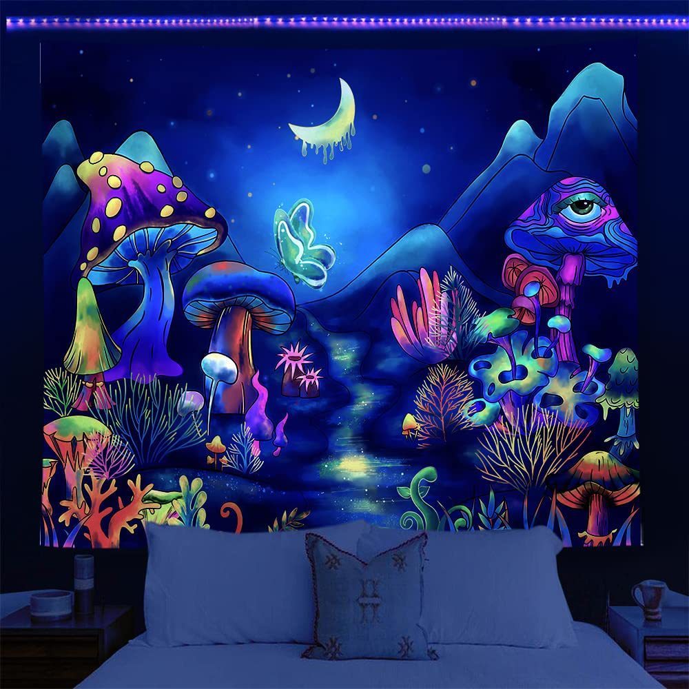 Purple Light Wall Decoration Room Background Cloth