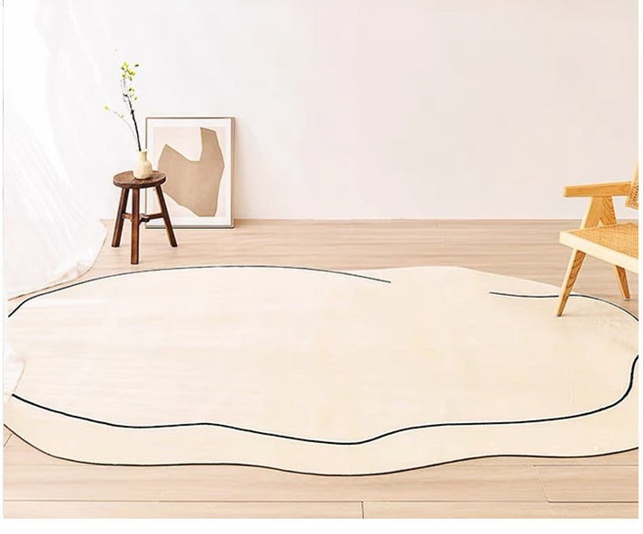 Tapis de salon minimaliste japonais en cachemire